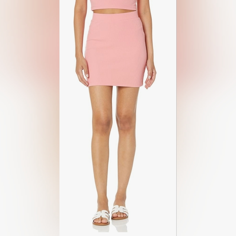 NWT The Drop Women's Shell Pink Knit Ribbed Mini Skirt by paige_desorbo Size XS